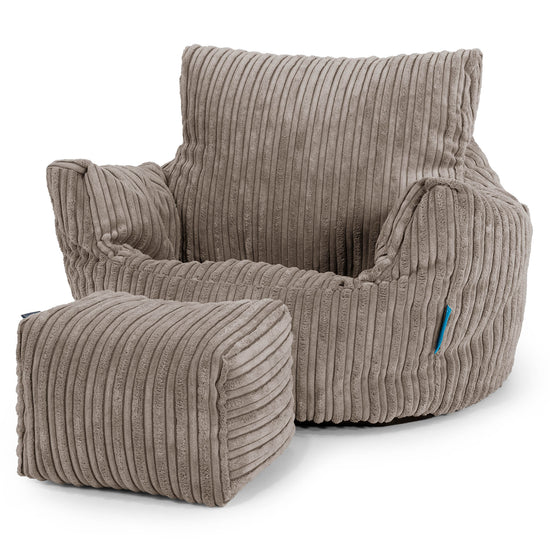 Kleuterfauteuil Zitzak 1-3 jaar oud - Corduroy Beigegrijs 02