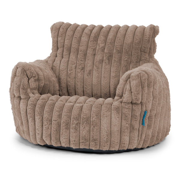 Kleuterfauteuil Zitzak 1-3 jaar oud - Ultra Pluche Corduroy Mink 01