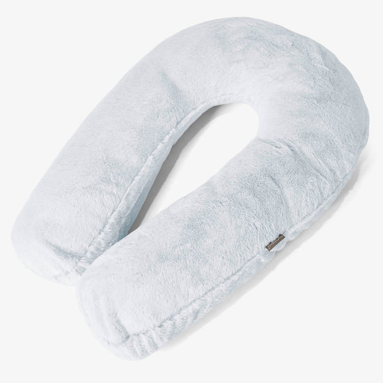 Knuffelkussen - Nepkonijnenbont Stoffig Blauw 01