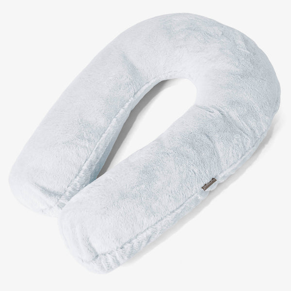 Knuffelkussen - Nepkonijnenbont Stoffig Blauw 01