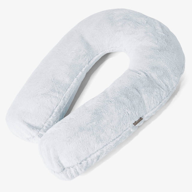 Knuffelkussen - Nepkonijnenbont Stoffig Blauw 01