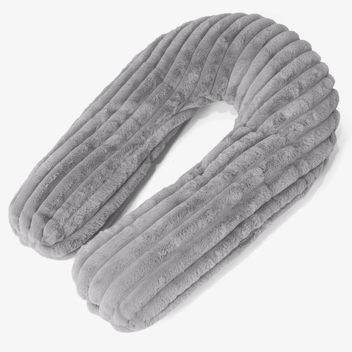 Knuffelkussen - Ultra Pluche Corduroy Grijs 01