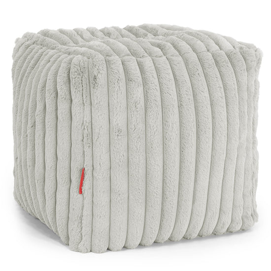 Würfel-Pouf- Hocker - Ultra Pluche Corduroy Saliegroen 01