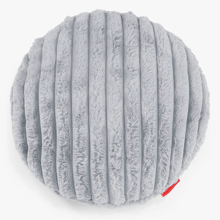 Kussenhoes Rond 50cm - Ultra Pluche Corduroy Eendenei Blauw 01