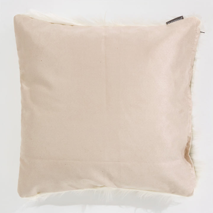 Kussenhoes 47 x 47cm - Mongoolse Imitatiebont Crème 02