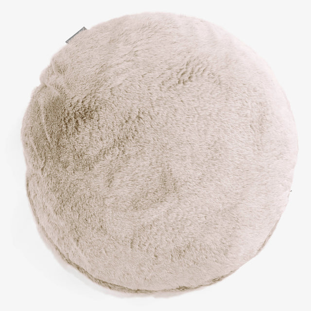 Kussenhoes Rond 50cm - Nepkonijnenbont Goudbruin 01