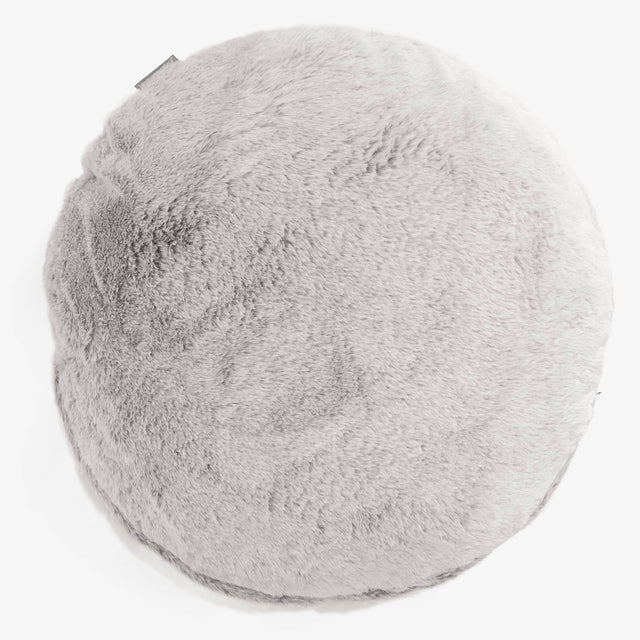 Kussenhoes Rond 50cm - Nepkonijnenbont Lichtgrijs 01