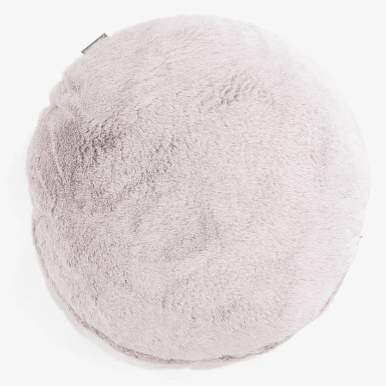 Kussenhoes Rond 50cm - Nepkonijnenbont Stoffig Roze 01