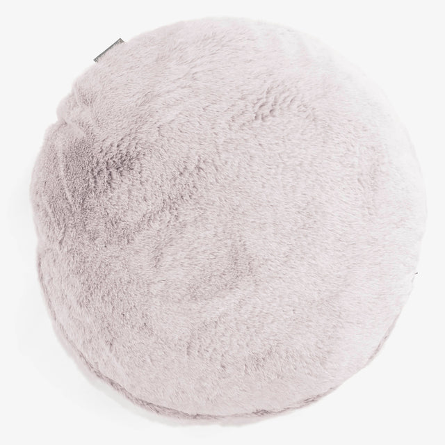 Kussenhoes Rond 50cm - Nepkonijnenbont Stoffig Roze 01