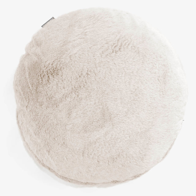 Kussenhoes Rond 50cm - Nepkonijnenbont Wit 01