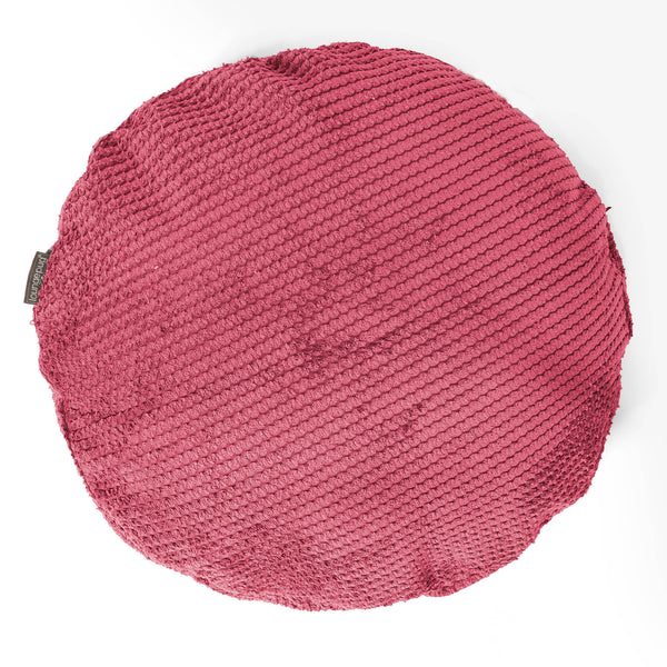 Kussenhoes Rond 50cm - Pompom Pastelrood 01