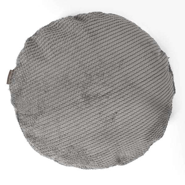 Kussenhoes Rond 50cm - Pompom Antraciet 01