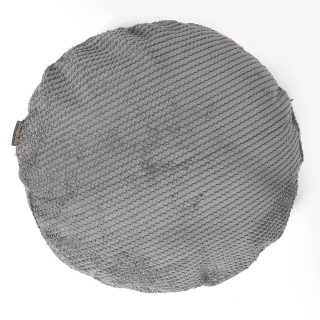 Kussenhoes Rond 50cm - Pompom Antraciet 01