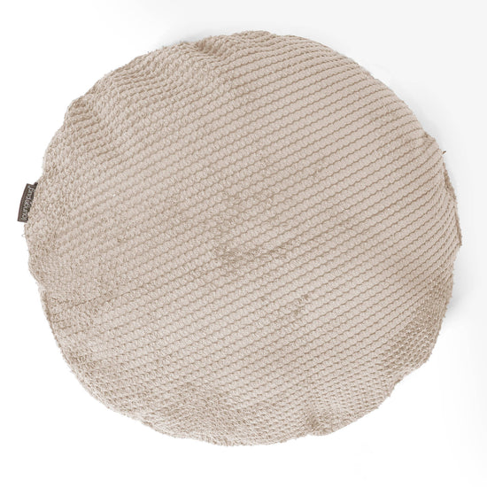 Kussenhoes Rond 50cm - Pompom Crème 01