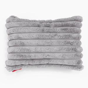 Langwerpige Kussenhoes 35 x 50cm - Ultra Pluche Corduroy Grijs