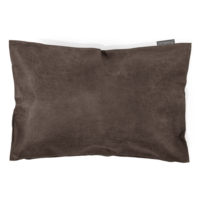 Langwerpige Kussenhoes 35 x 50cm - Vintage Leer Leisteen Grijs 01