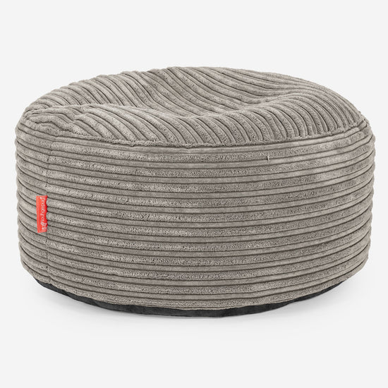 Ottoman Poef met Dienblad - Corduroy Mink 03