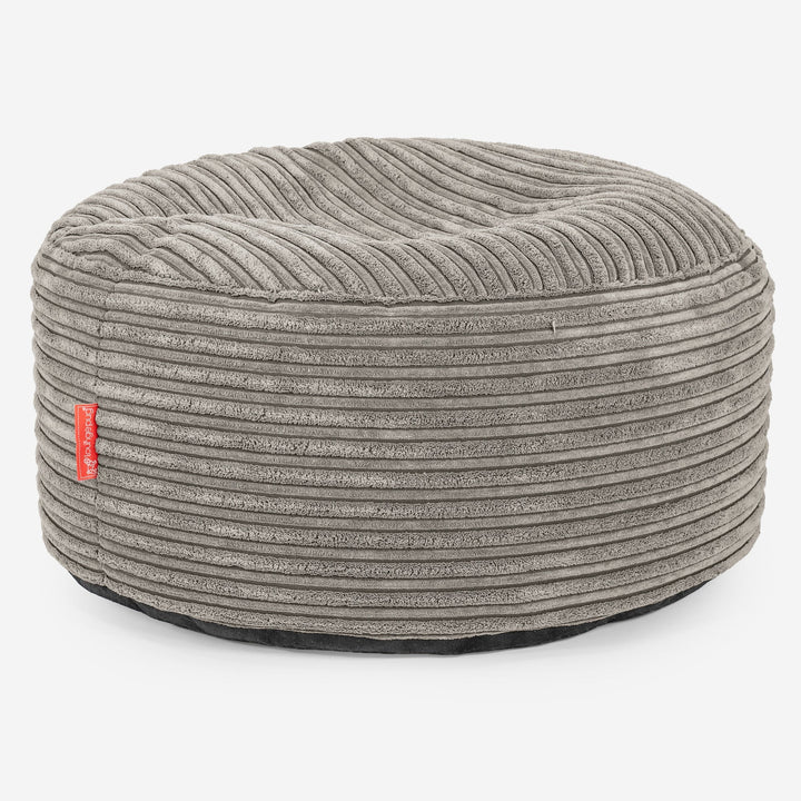 Ottoman Poef met Dienblad - Corduroy Mink 03