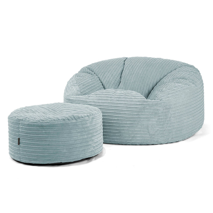 Mammoet Zitzak Bank - Corduroy Mintgroen 02