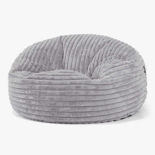 Mammoet Zitzak Bank - Ultra Pluche Corduroy Grijs 01