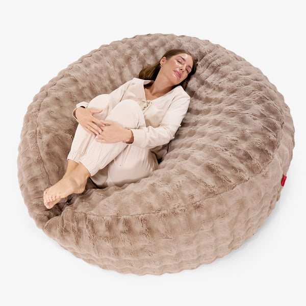 Mega-Mammoet Zitzak Bank - Namaakbont Bubble Mink