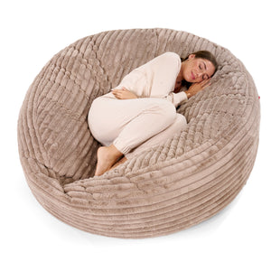 Mega-Mammoet Zitzak Bank - Ultra Pluche Corduroy Mink