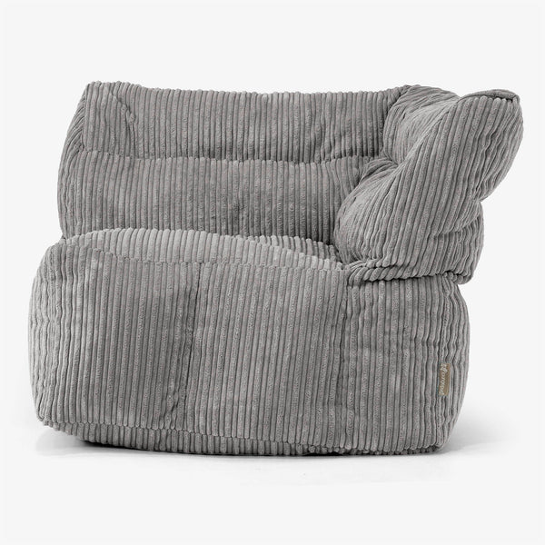 Modulaire Zitzakbank, Rechter Hoekmodule - Corduroy Graphite Grijs