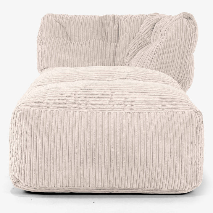 Modulaire Zitzakbank, Rechter Chaise-Module - Corduroy Ivoor 02
