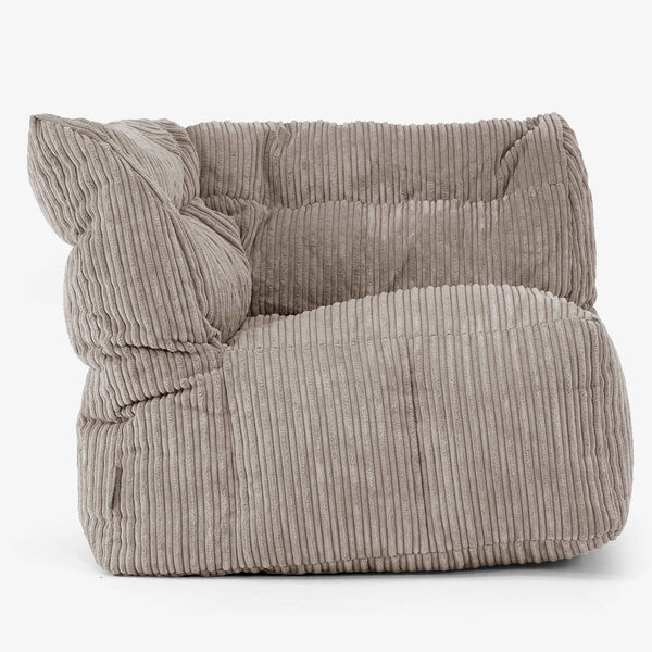 Modulaire Zitzakbank, Rechter Hoekmodule - Corduroy Beigegrijs 01