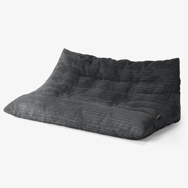 Noah Vloer Zitzakbank - Corduroy Zwart 01