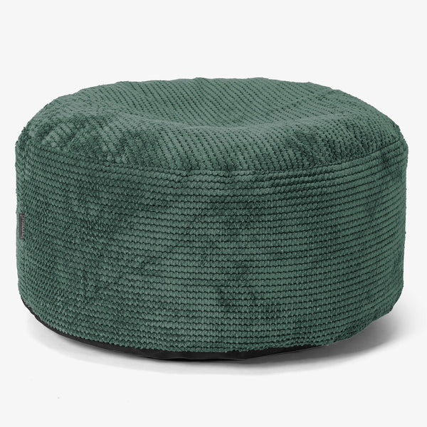 Ottoman Poef met Dienblad - Pompom Mosgroen 01