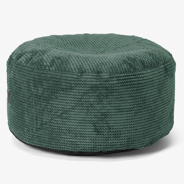 Ottoman Poef met Dienblad - Pompom Mosgroen 02