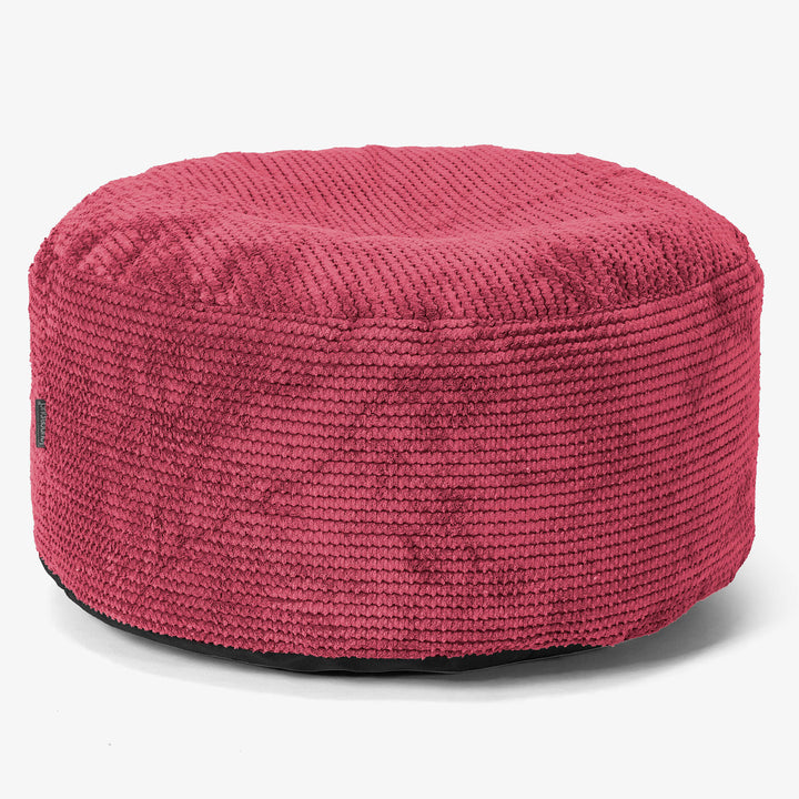 Ottoman Poef met Dienblad - Pompom Pastelrood 02