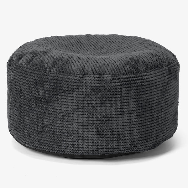 Ottoman Poef met Dienblad - Pompom Zwart 01