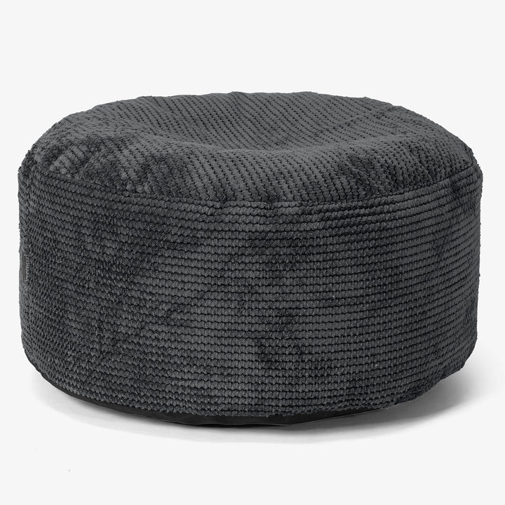 Ottoman Poef met Dienblad - Pompom Zwart 02
