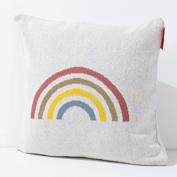 Kussenhoes 47 x 47cm - Gebreid Regenboog 02