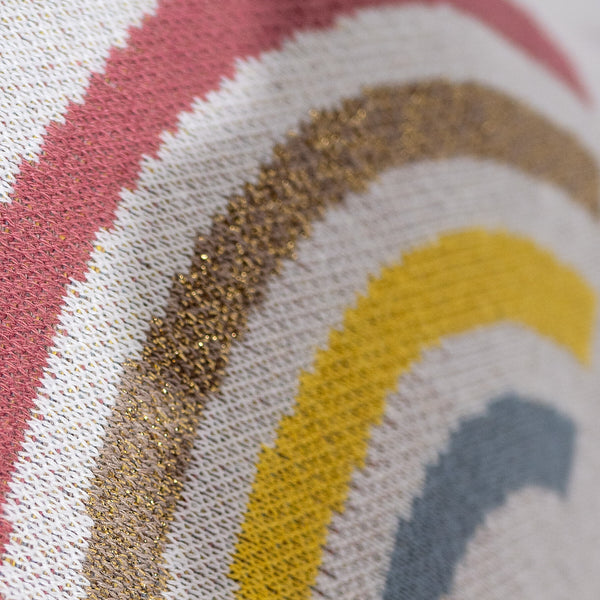 Kussenhoes 47 x 47cm - Gebreid Regenboog Fabric Close-up Image