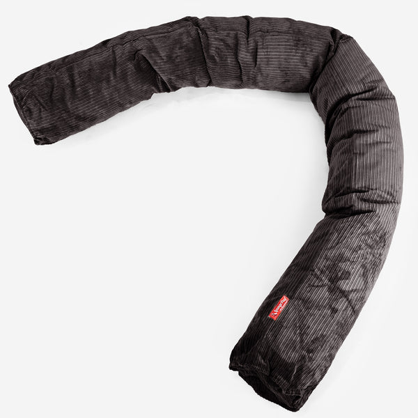 Rolkussen XL - Ribfluweel Graphite Grijs 01