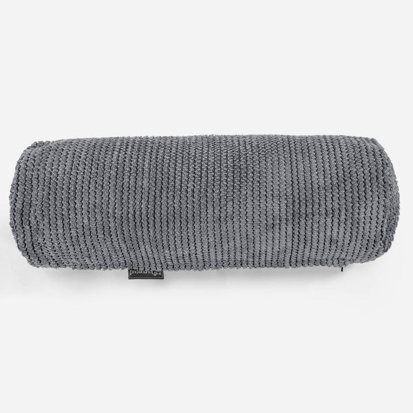 Rolkussenhoes 20 x 55cm - Pompom Zwart 01