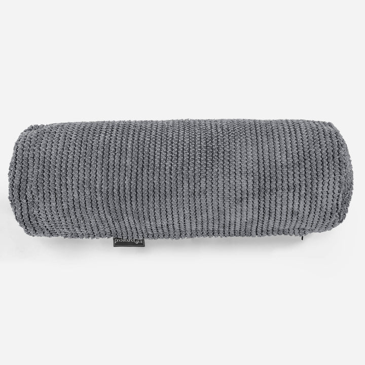 Rolkussenhoes 20 x 55cm - Pompom Zwart 02