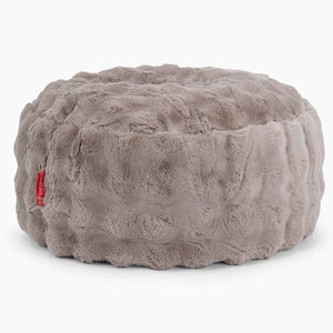 Ronde Poef - Namaakbont Bubble Mink