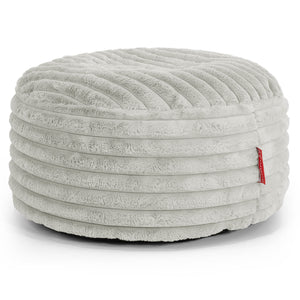 Ronde Poef - Ultra Pluche Corduroy Saliegroen