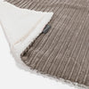 Sherpa-sprei / Deken - Corduroy Beigegrijs 01