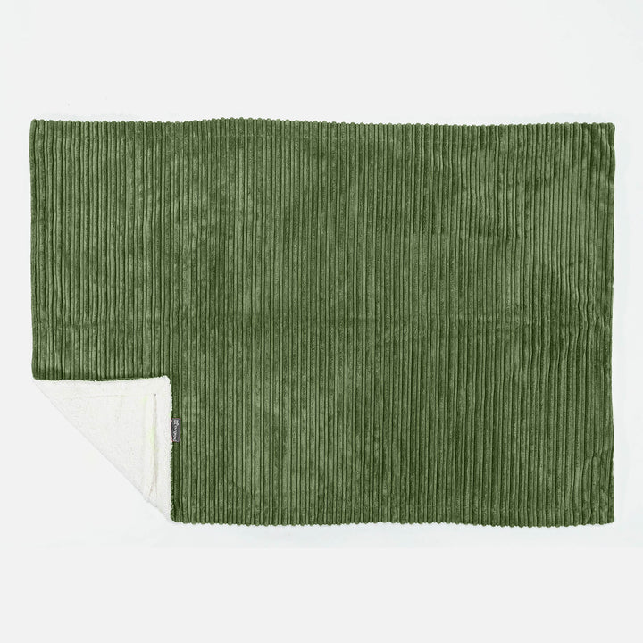Sherpa-sprei / Deken - Corduroy Bosgroen 03