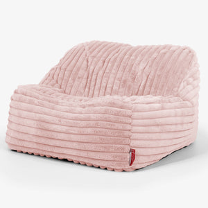 Zitzakstoel Sloucher - Ultra Pluche Corduroy Stoffig Roze