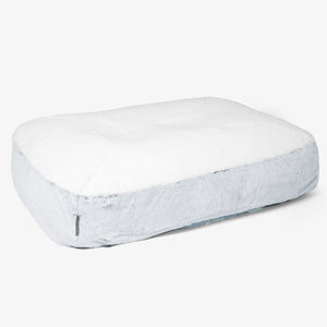 Sloucher Groot Hondenbed - Nepkonijnenbont Stoffig Blauw