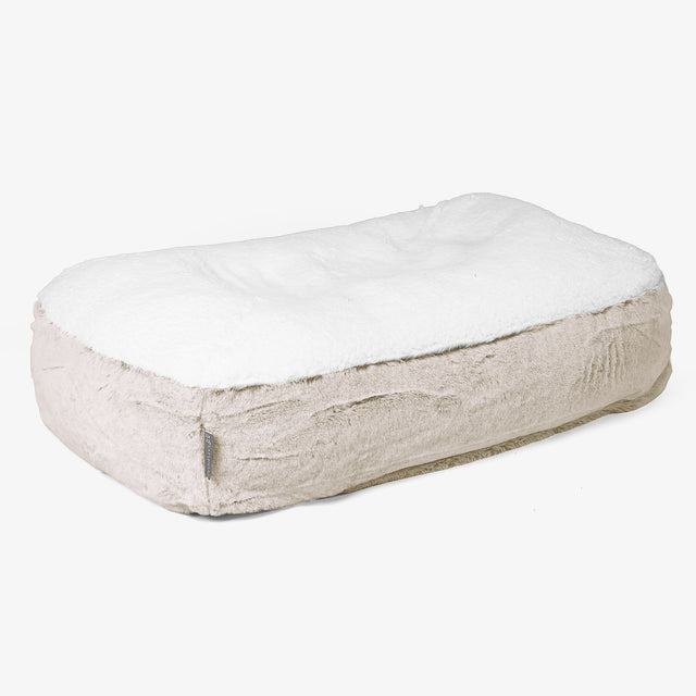 Sloucher Medium Hondenbed - Nepkonijnenbont Goudbruin 01