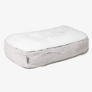 Sloucher Medium Hondenbed - Nepkonijnenbont Lichtgrijs