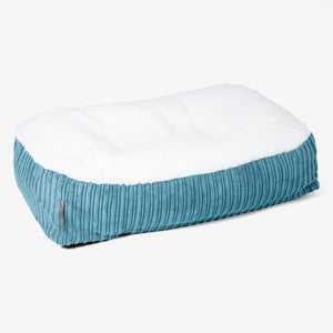 Sloucher Medium Hondenbed - Sherpa & Corduroy Petrol
