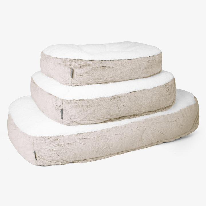 Sloucher XL-hondenbed - Nepkonijnenbont Goudbruin 02
